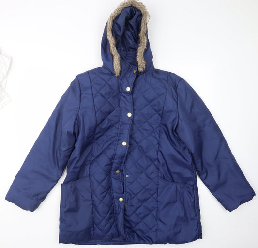 Anna de Lancay Womens Blue   Jacket Coat Size M