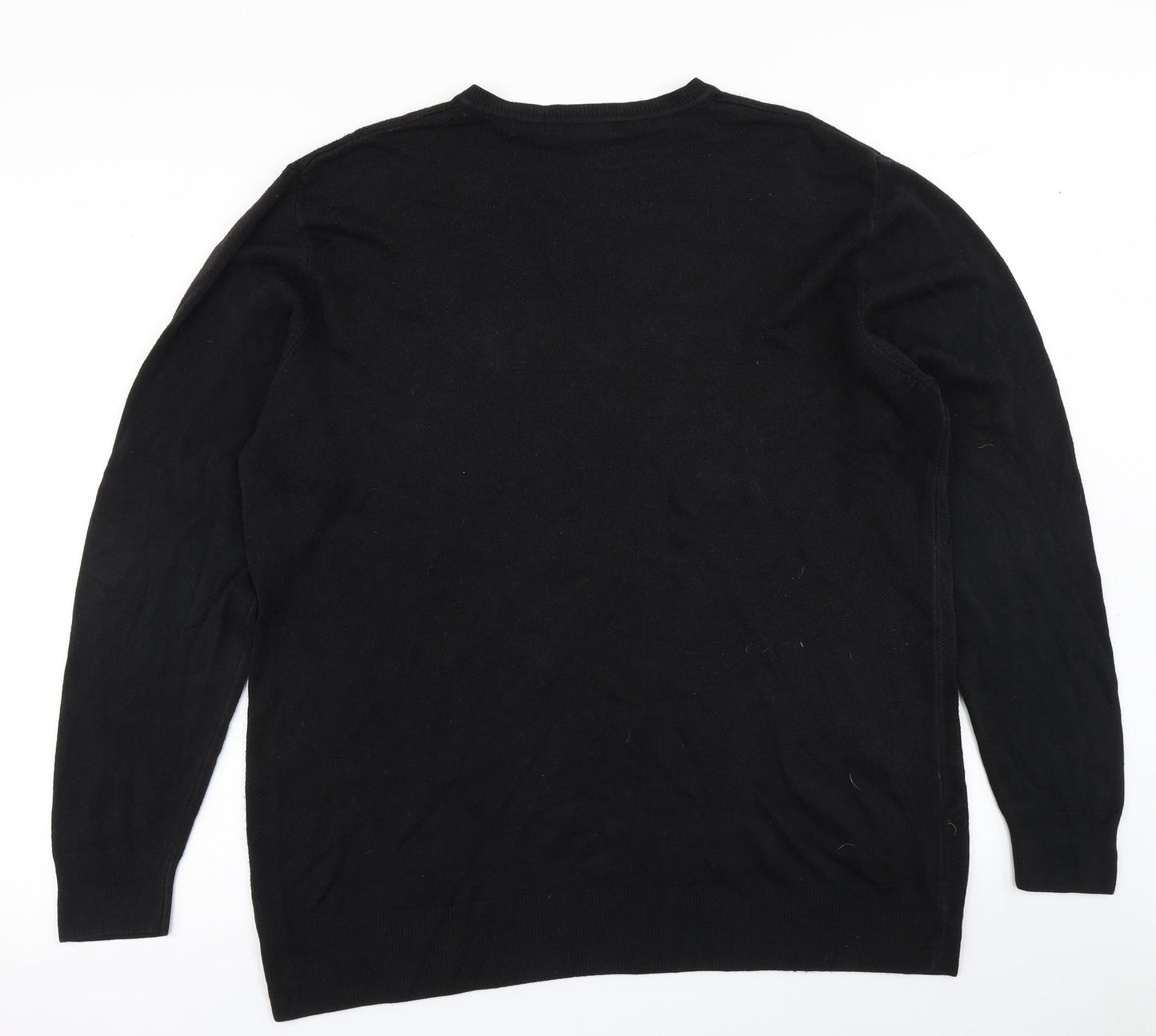 George Mens Black  Knit Pullover Jumper Size XL