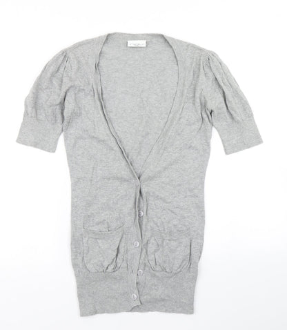 Womens UK Size 6 New Look Grey Cardigan Jumper