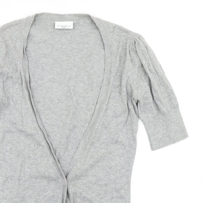 Womens UK Size 6 New Look Grey Cardigan Jumper