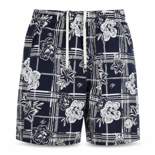 Ocean Pacific Mens Blue Floral  Athletic Shorts Size M