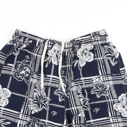 Ocean Pacific Mens Blue Floral  Athletic Shorts Size M