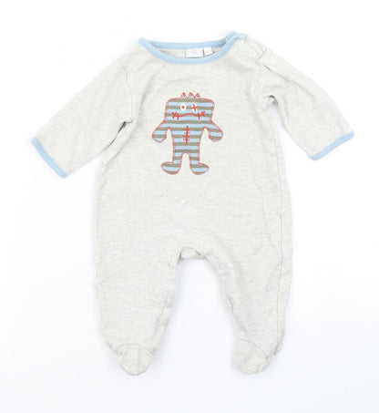 New Look Boys Grey   Babygrow One-Piece Size 0-3 Months