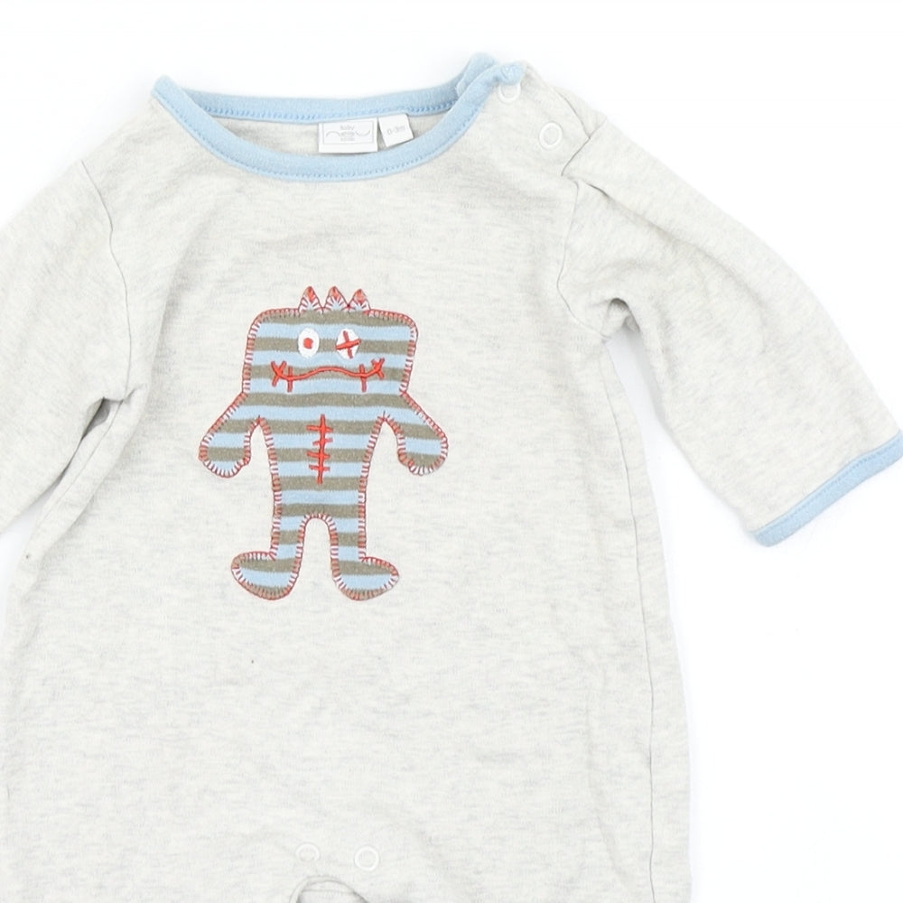 New Look Boys Grey   Babygrow One-Piece Size 0-3 Months