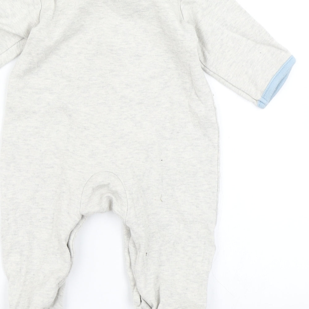 New Look Boys Grey   Babygrow One-Piece Size 0-3 Months