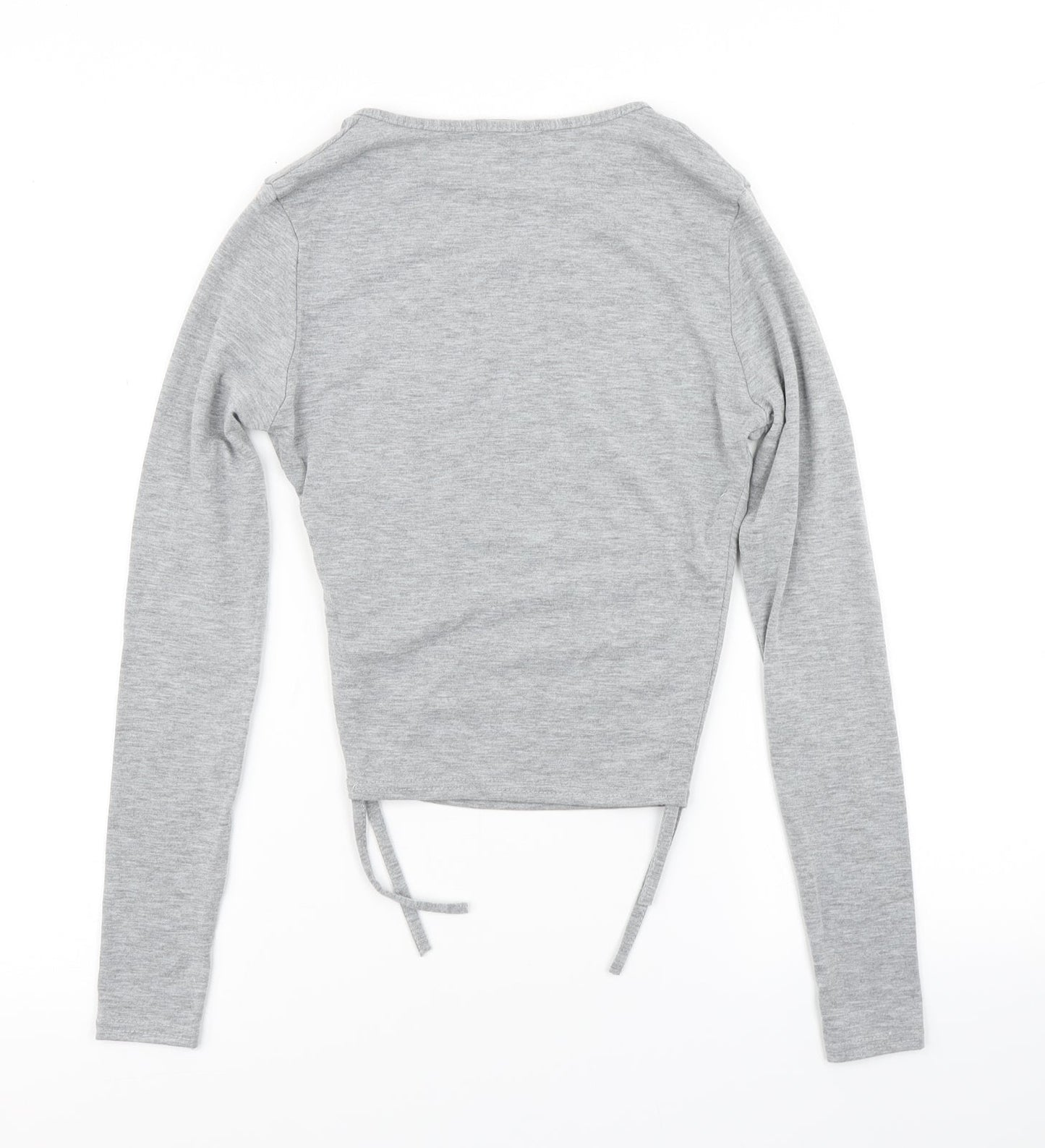 Womens UK Size 6 PRETTYLITTLETHING Grey Basic T-Shirt