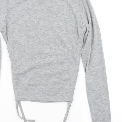 Womens UK Size 6 PRETTYLITTLETHING Grey Basic T-Shirt