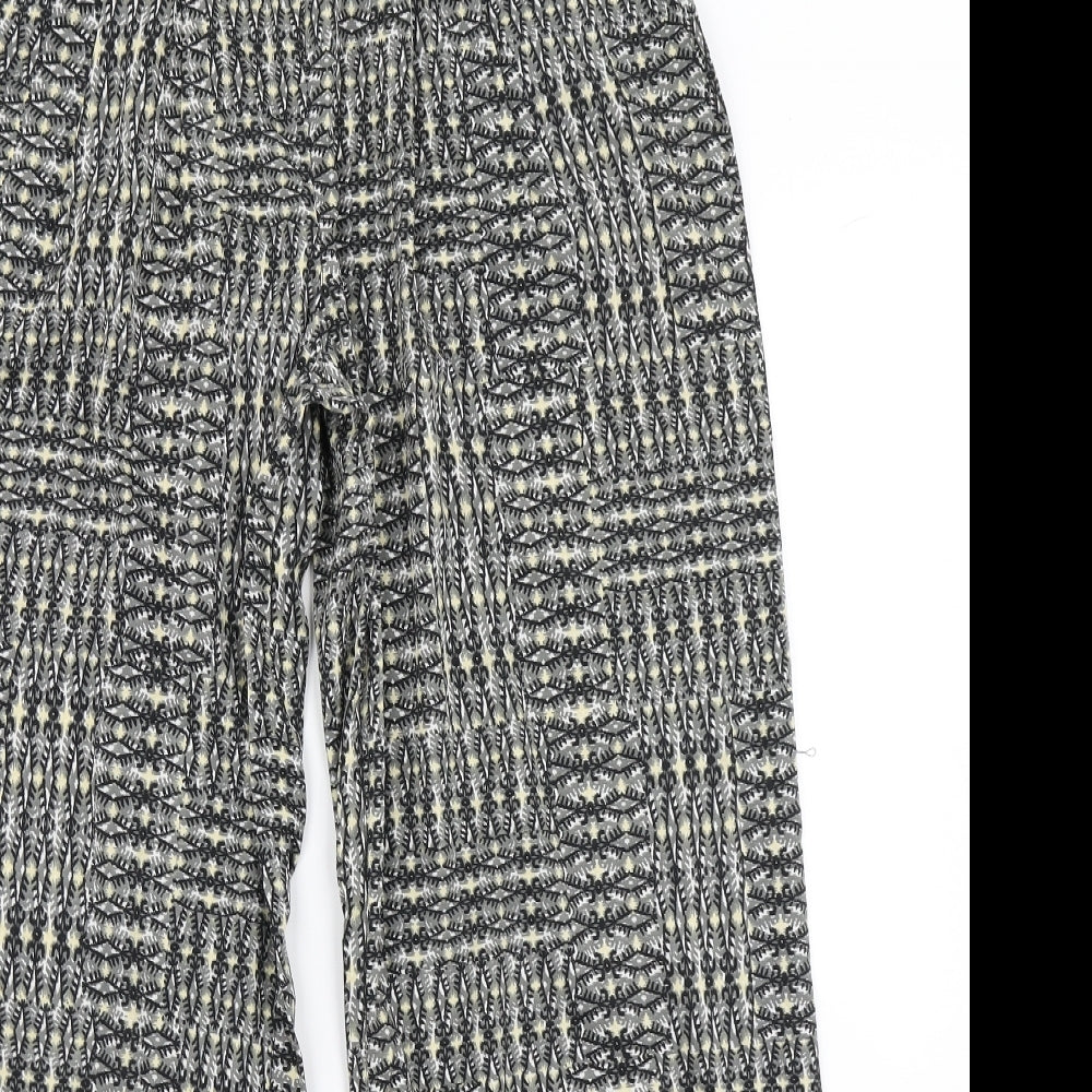 E-vie Womens Grey Argyle/Diamond  Dress Pants Trousers Size 10 L28 in