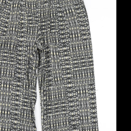 E-vie Womens Grey Argyle/Diamond  Dress Pants Trousers Size 10 L28 in