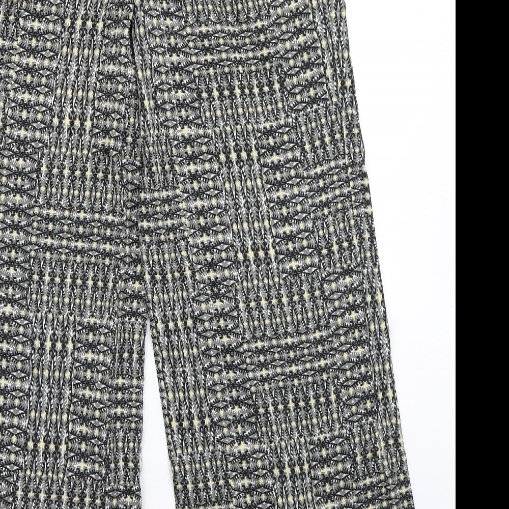 E-vie Womens Grey Argyle/Diamond  Dress Pants Trousers Size 10 L28 in