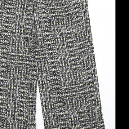 E-vie Womens Grey Argyle/Diamond  Dress Pants Trousers Size 10 L28 in