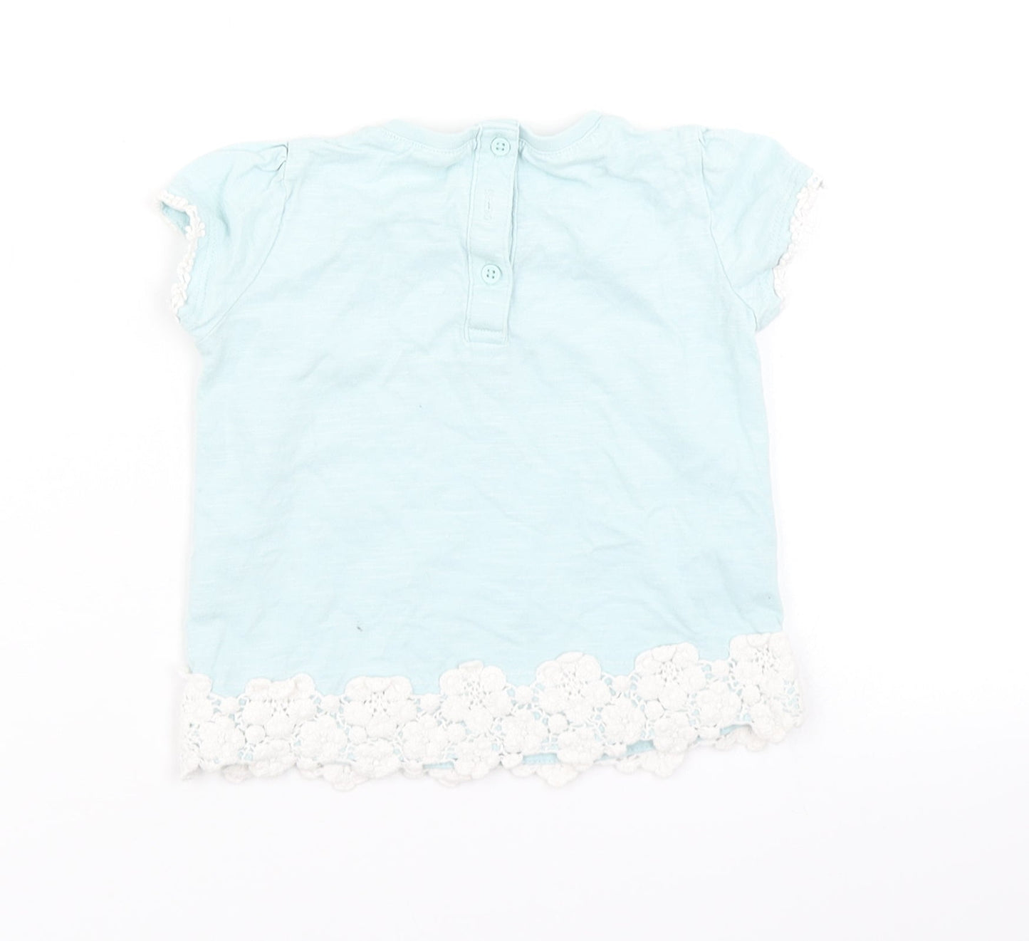 F&F Girls Blue   Basic T-Shirt Size 9-12 Months