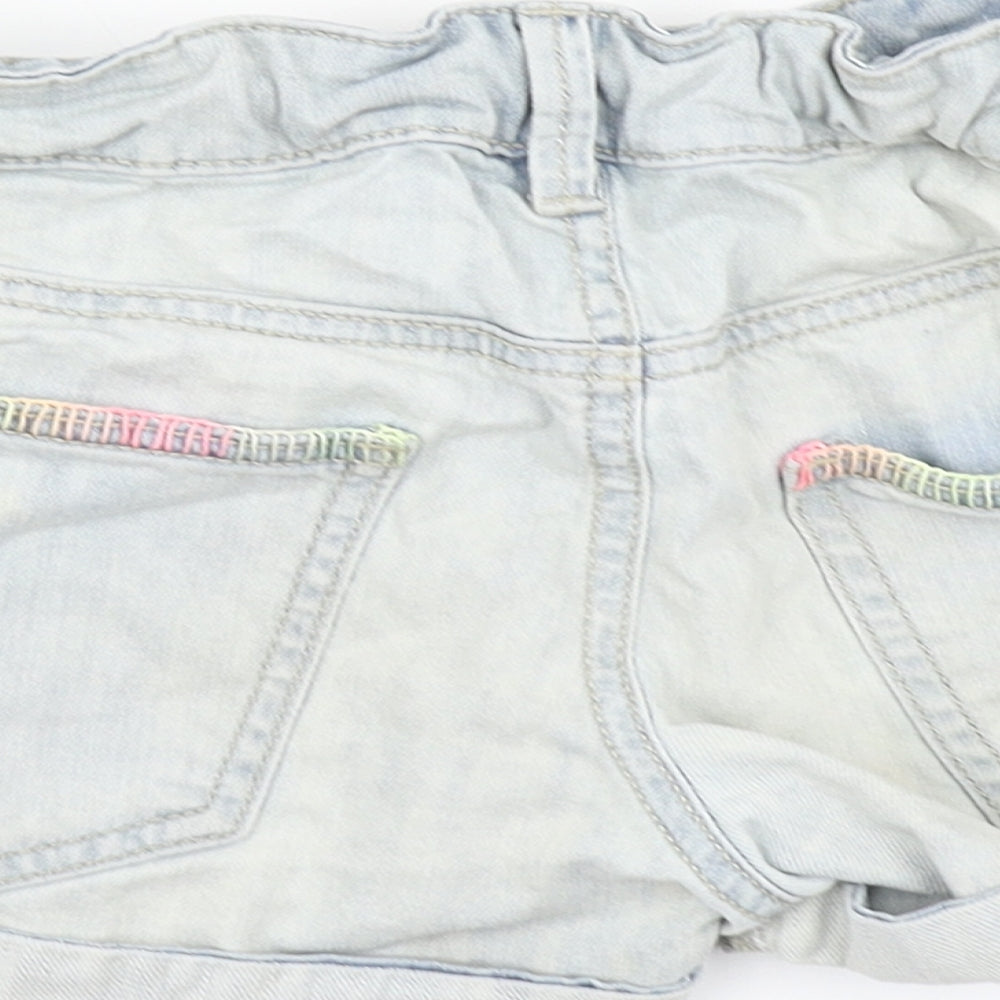 Benetton Jeans Girls Blue  Denim Mom Shorts Size 11-12 Years