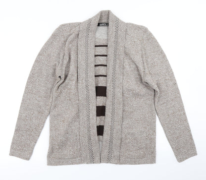 Envy Womens Brown Striped Knit Pullover Jumper Size M  - With cardigan