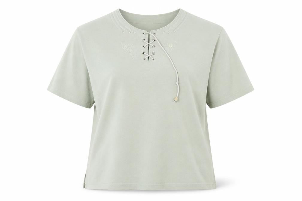 Womens UK Size M Lucky Green Basic T-Shirt