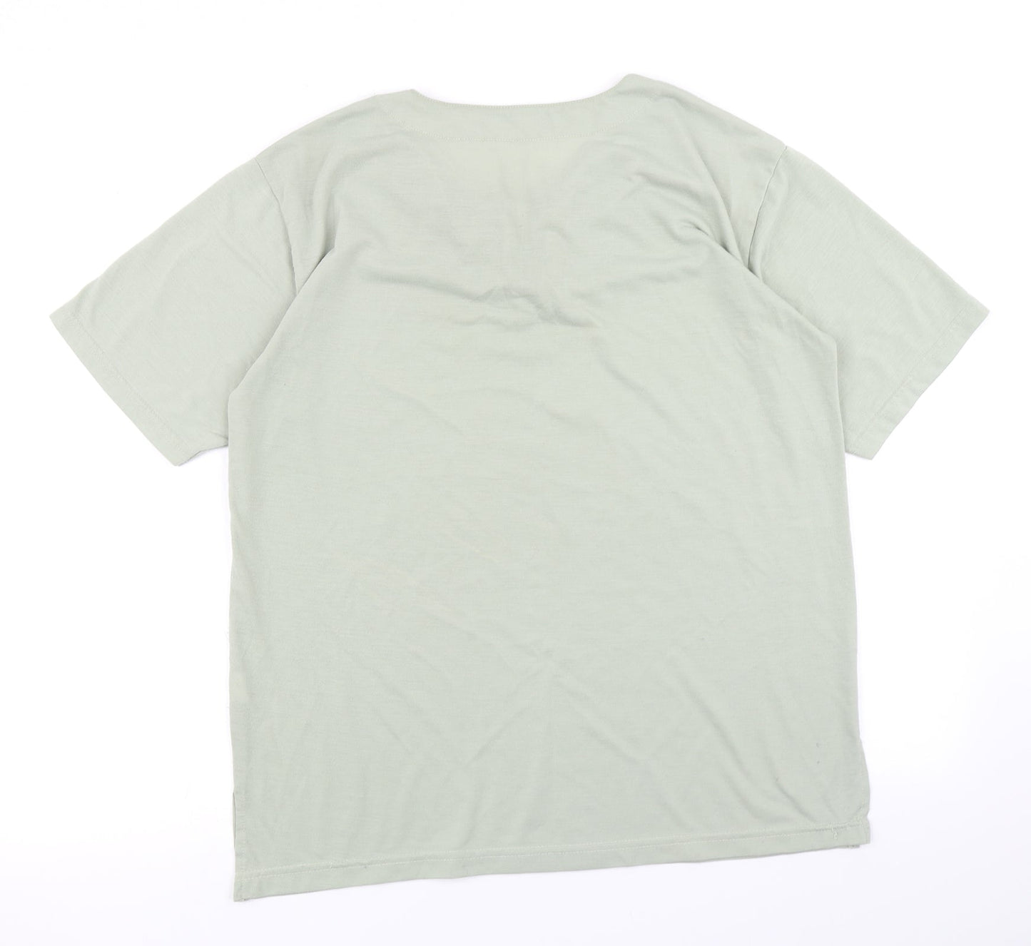 Womens UK Size M Lucky Green Basic T-Shirt