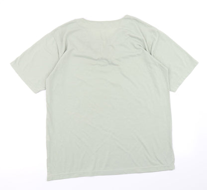 Womens UK Size M Lucky Green Basic T-Shirt