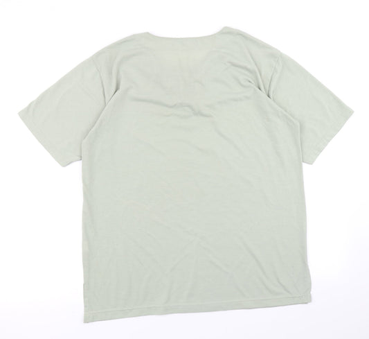Womens UK Size M Lucky Green Basic T-Shirt