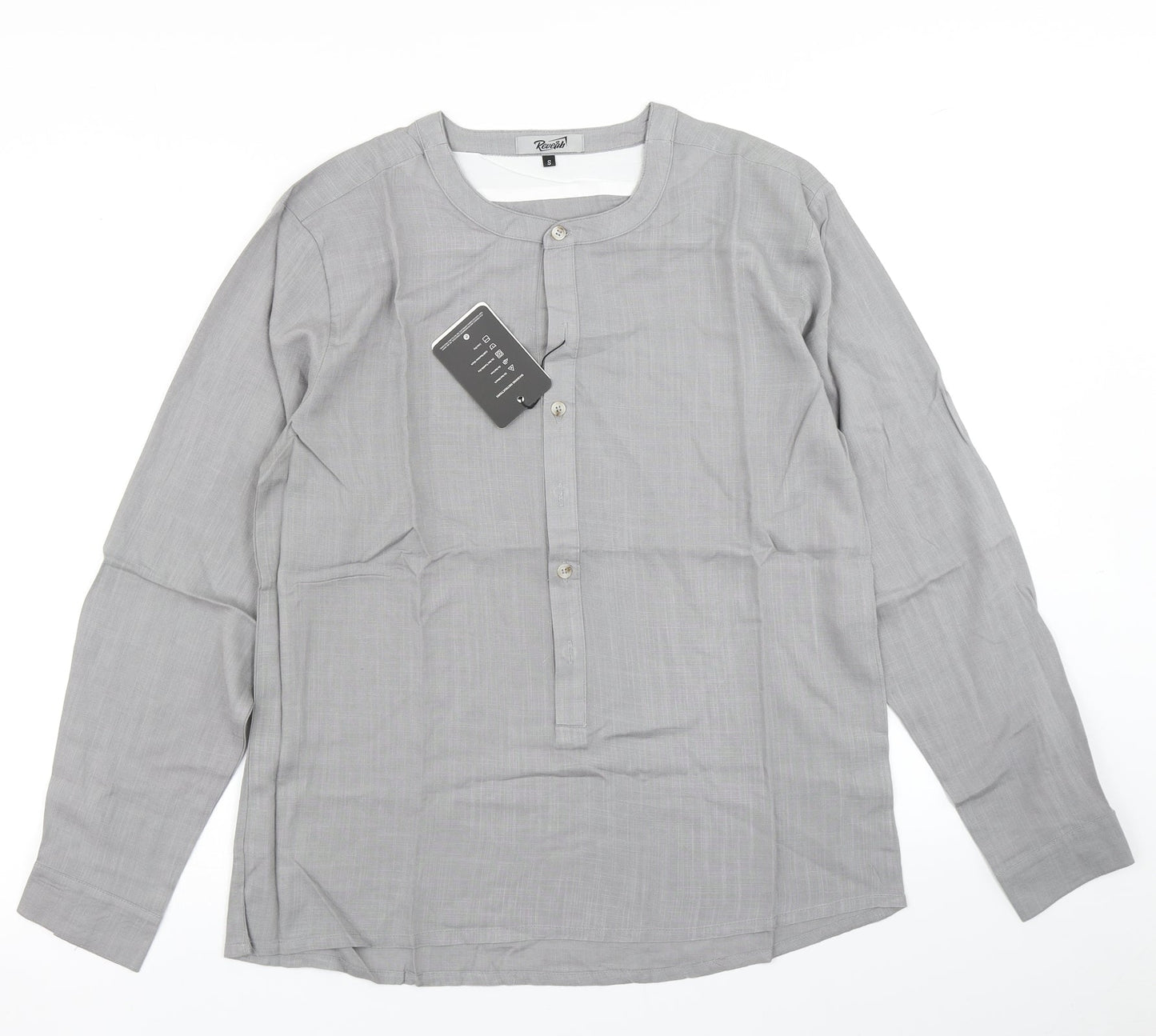 Reverb Mens Grey    Button-Up Size S