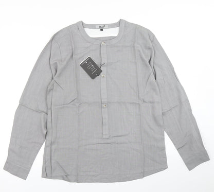 Reverb Mens Grey    Button-Up Size S