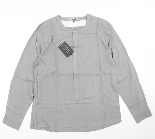 Reverb Mens Grey    Button-Up Size S