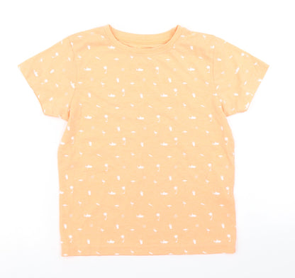 Primark Boys Orange   Basic T-Shirt Size 7-8 Years