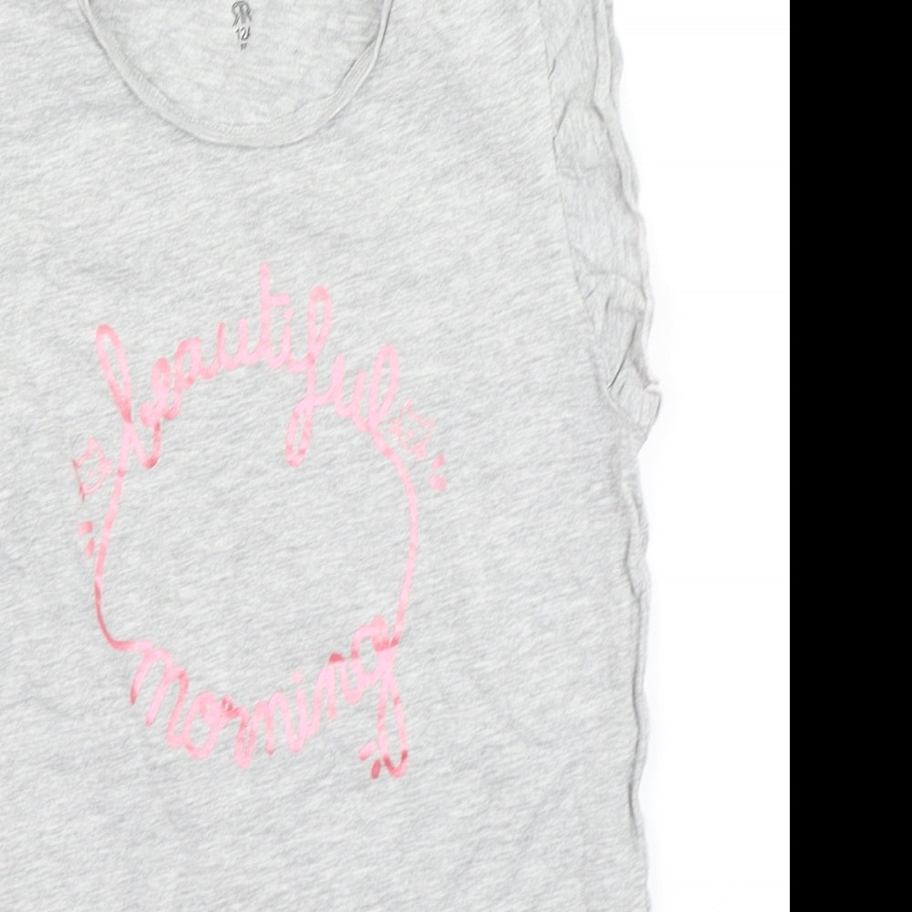 La Redoute Girls Grey   Basic T-Shirt Size 12 Years