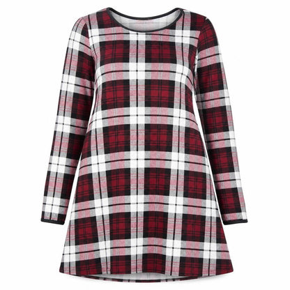 Silk Womens Red Plaid  A-Line  Size 10