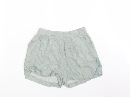 H&M Womens Green Polka Dot  Sweat Shorts Size 8 - Inside Leg 2 Inches