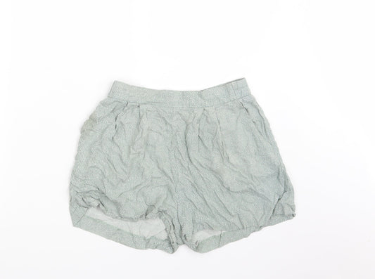 H&M Womens Green Polka Dot  Sweat Shorts Size 8 - Inside Leg 2 Inches