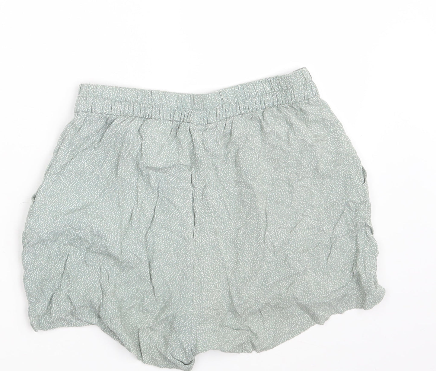 H&M Womens Green Polka Dot  Sweat Shorts Size 8 - Inside Leg 2 Inches