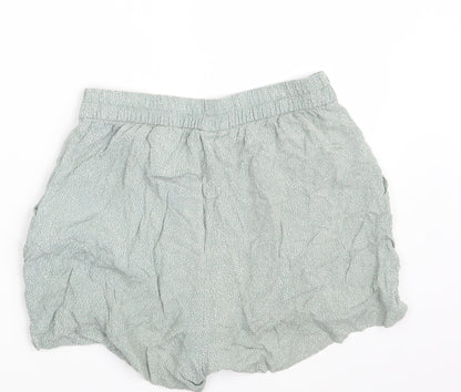 H&M Womens Green Polka Dot  Sweat Shorts Size 8 - Inside Leg 2 Inches