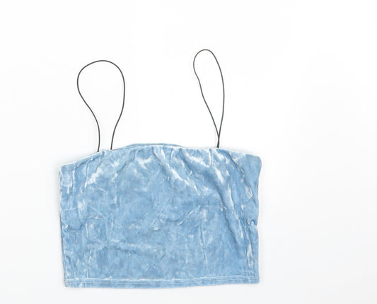 Light Before Dark Womens Blue   Cropped Tank Size S