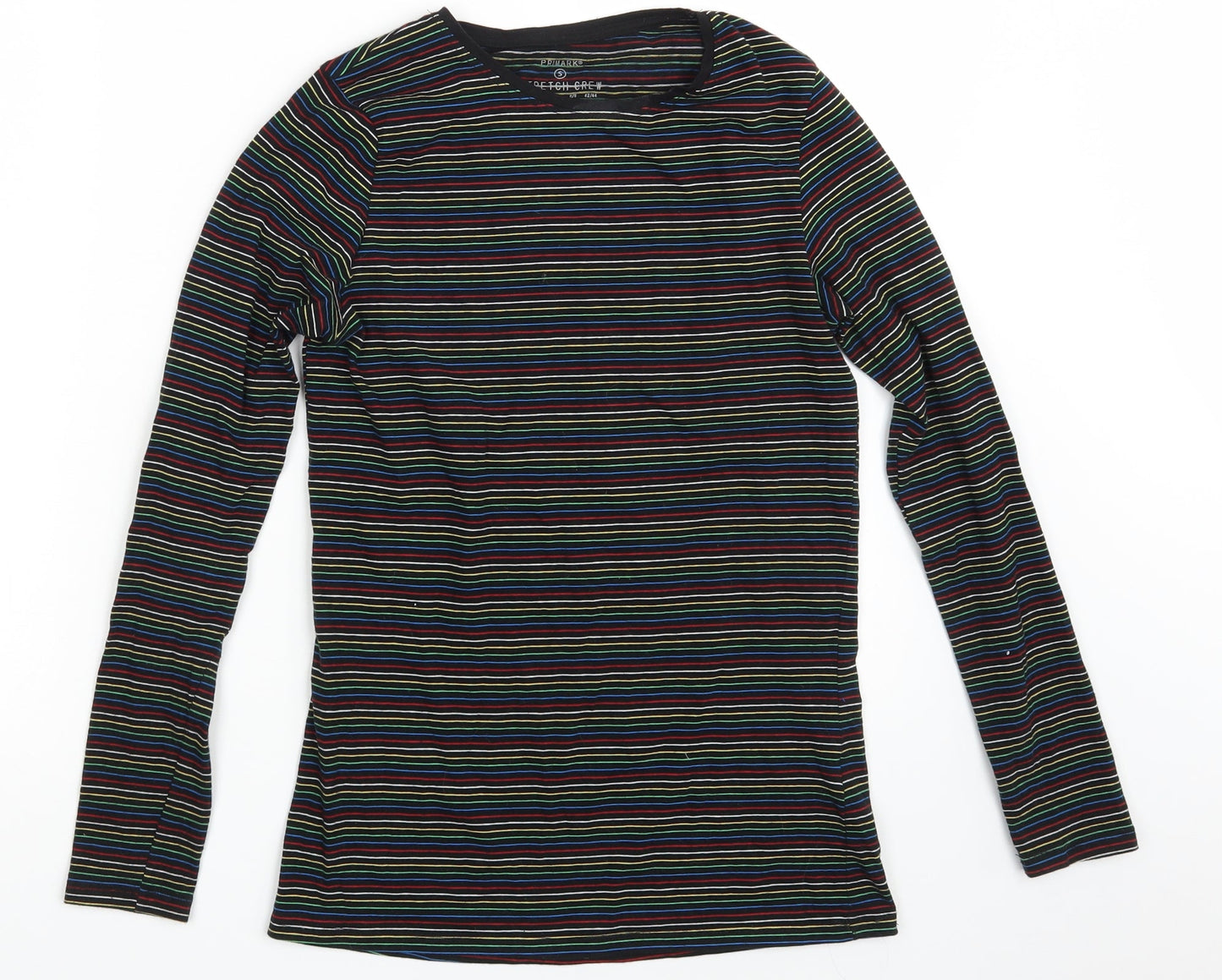 Primark Womens Black Striped  Pullover Sweatshirt Size 10