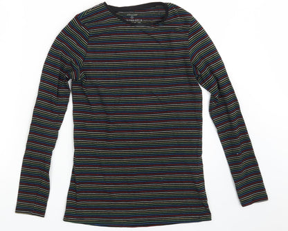 Primark Womens Black Striped  Pullover Sweatshirt Size 10