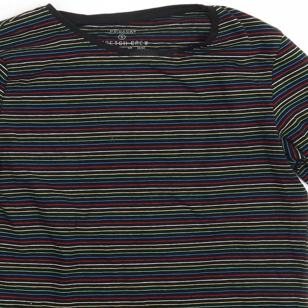 Primark Womens Black Striped  Pullover Sweatshirt Size 10