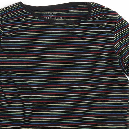 Primark Womens Black Striped  Pullover Sweatshirt Size 10