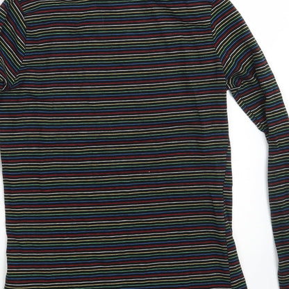 Primark Womens Black Striped  Pullover Sweatshirt Size 10