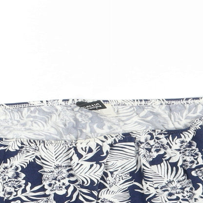 Womens UK Size XS H&M Blue Cropped T-Shirt