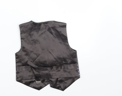 JAMES MORGAN Boys Black Floral  Jacket Waistcoat Size 12 Months
