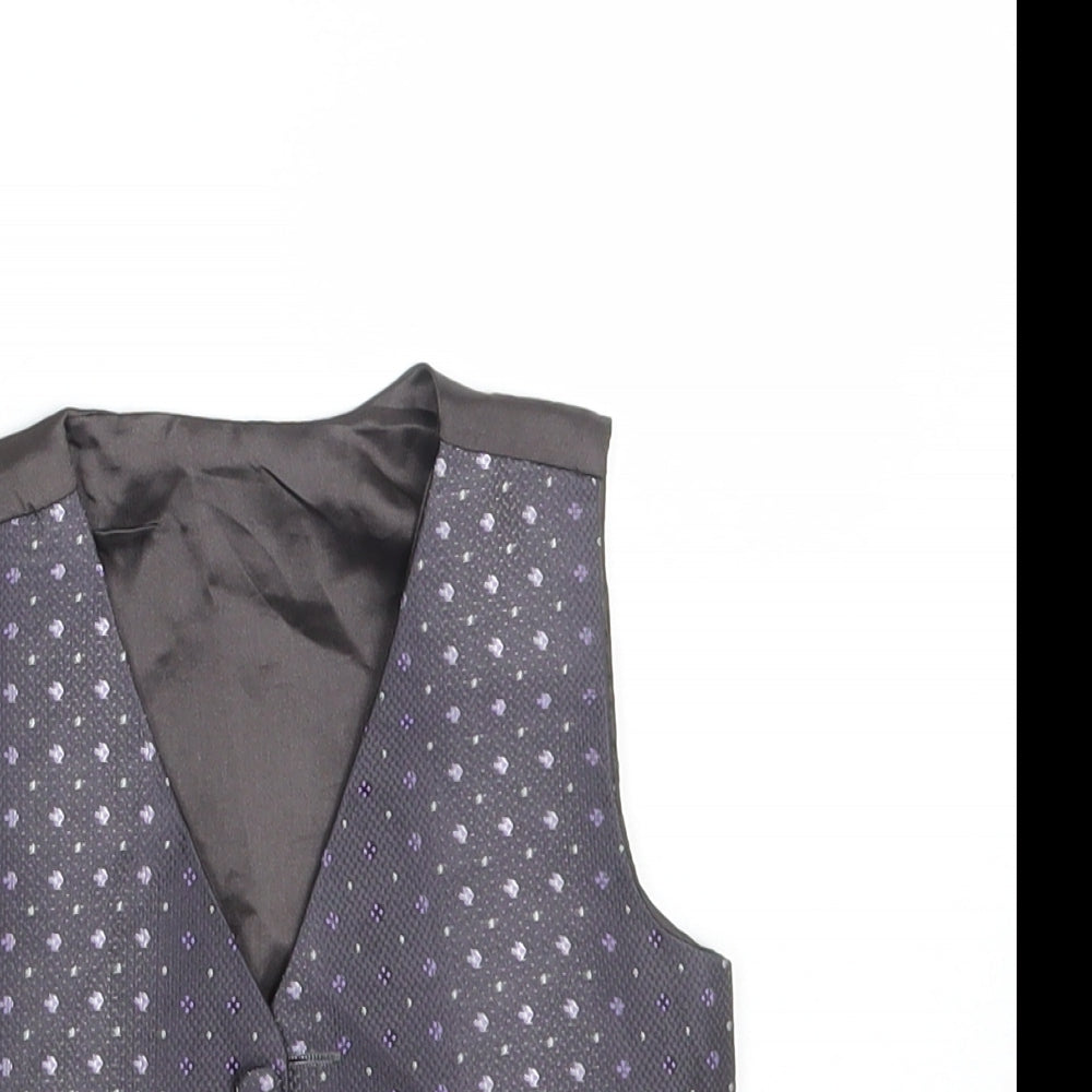 JAMES MORGAN Boys Black Floral  Jacket Waistcoat Size 12 Months