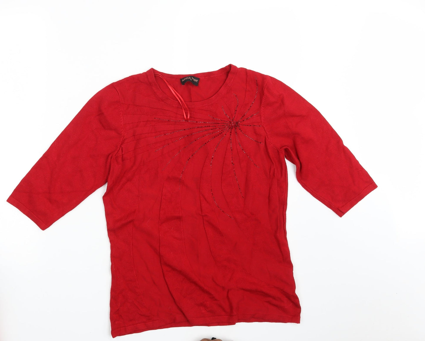 Anna Rose Womens Red   Pullover Sweatshirt Size M