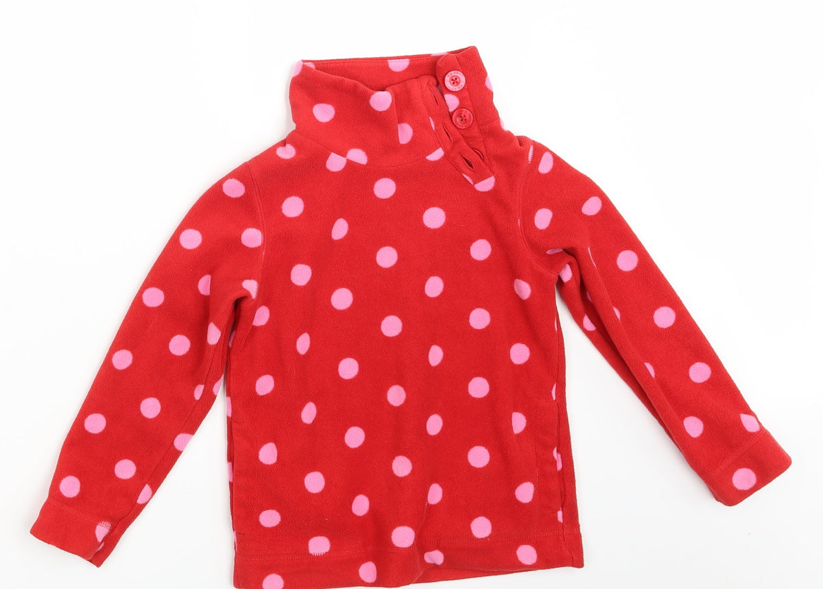 Additional front view of Next girls’ red polka dot jumper one size