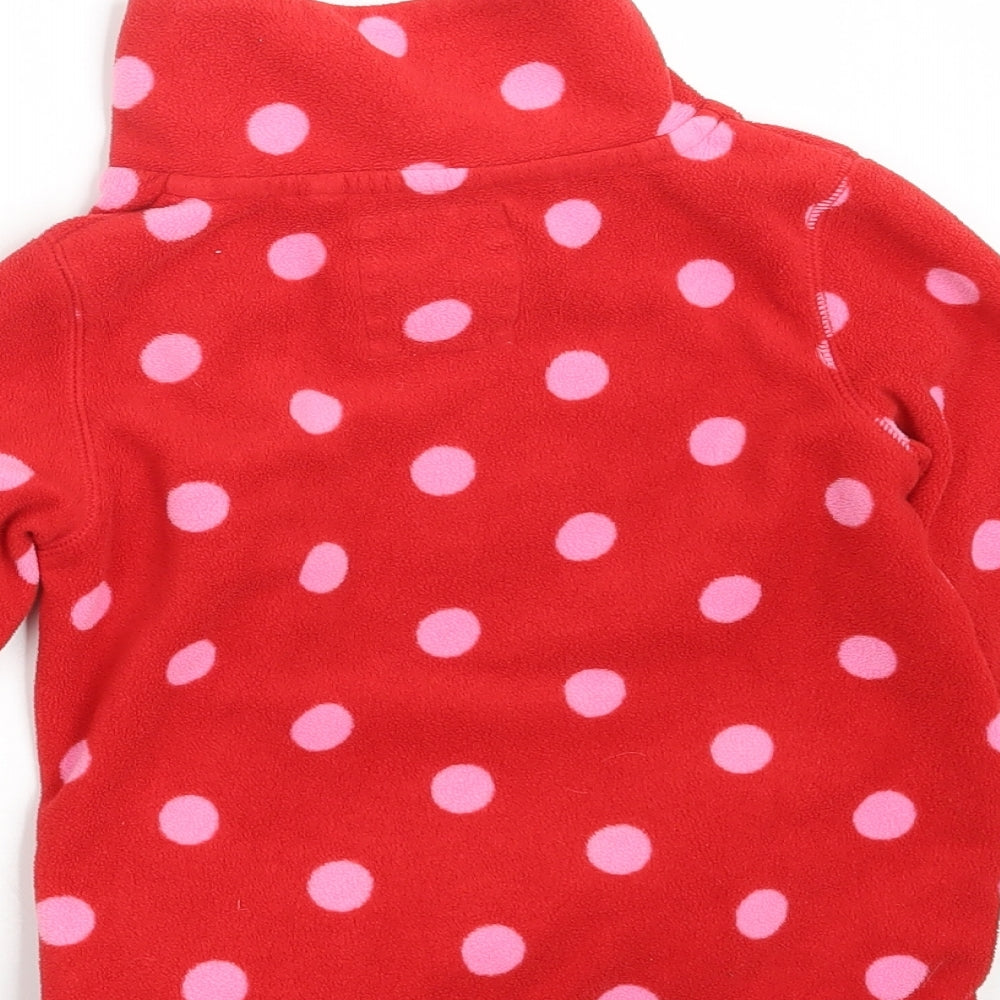 Brand and care label for Next girls’ red polka dot jumper one size
