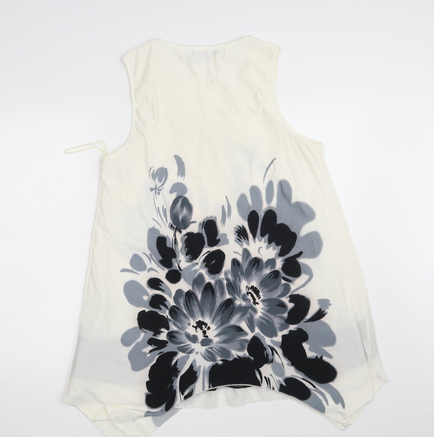 Autonomy Womens Ivory Floral  T-Shirt Dress  Size 16