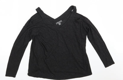 Additional front view of Primark women’s black pullover sweatshirt, size UK 12