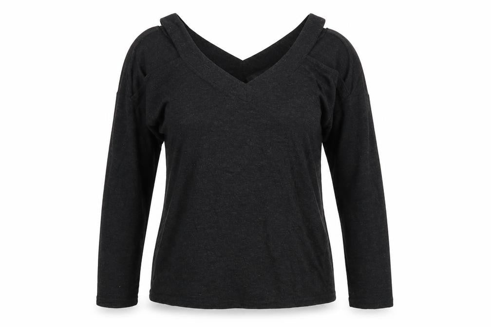 Front view of Primark women’s black pullover sweatshirt, size UK 12