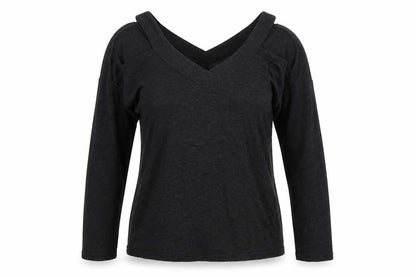 Front view of Primark women’s black pullover sweatshirt, size UK 12
