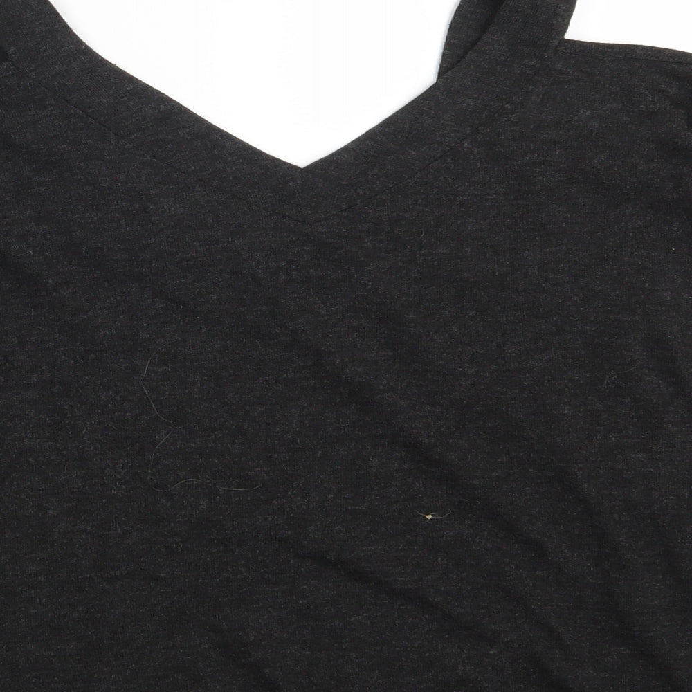 Brand and care label for Primark women’s black pullover sweatshirt, size UK 12