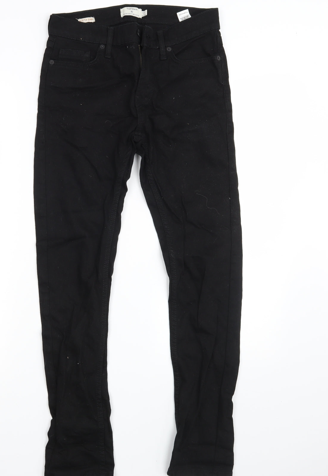 Mens UK Size 28 in Topman Slim Fit Skinny Black Jeans